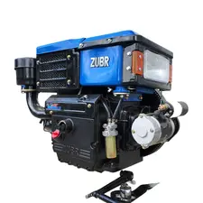 Двигатель Зубр R195NM дизельный 12 л.с. маховик , с электростартером, фото 