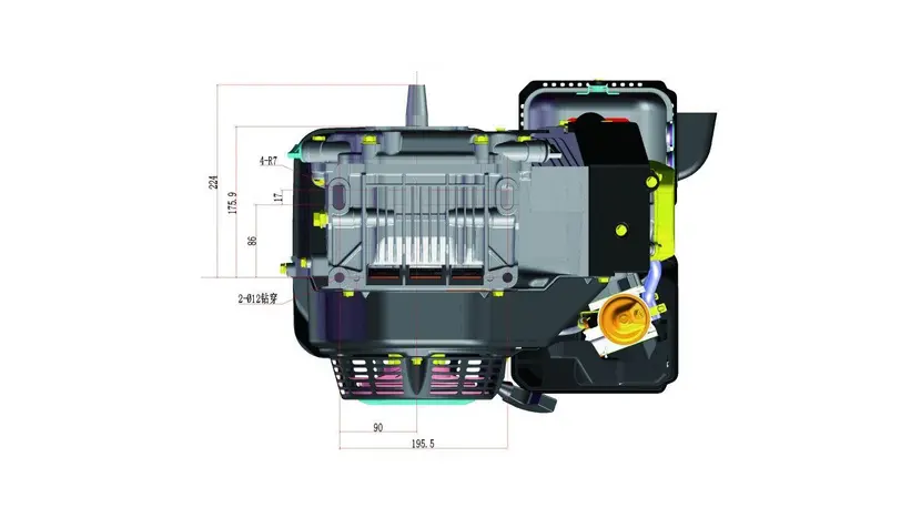 Двигатель LIFAN KP460E газ/бензин 20 л.с. вал 25.00 мм. – шпоночный, фото фото 2