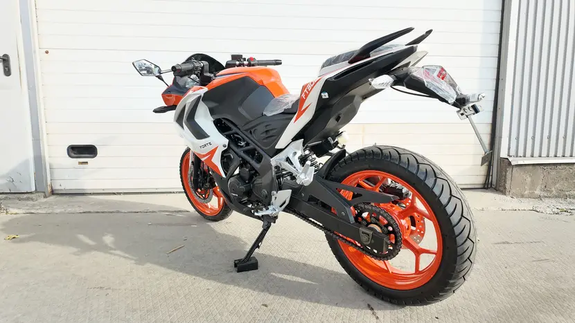 Мотоцикл FORTE FT300-R1 бело-оранжевый, фото фото 5