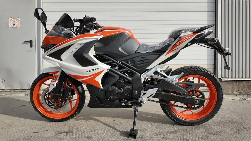Мотоцикл FORTE FT300-R1 бело-оранжевый, фото фото 6