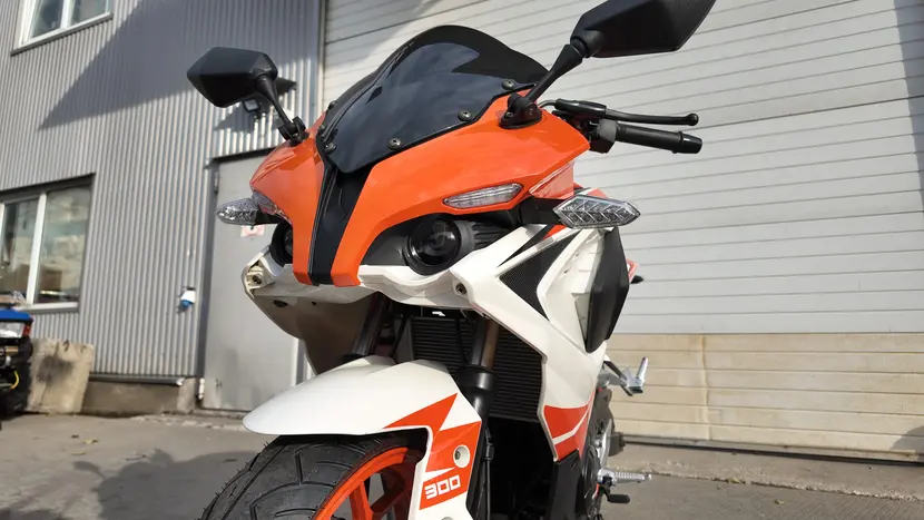 Мотоцикл FORTE FT300-R1 бело-оранжевый, фото фото 9